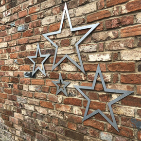 4 Steel Barn Stars Sign Metal Decorations