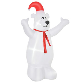  6ft Tall Outdoor Inflatable Bear Airblown Projection Holiday Christmas Lawn 