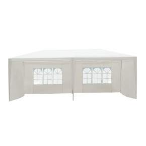Outsunny 6x3m Garden Gazebo Party Canopy Camping Tent Patio Awning-White 