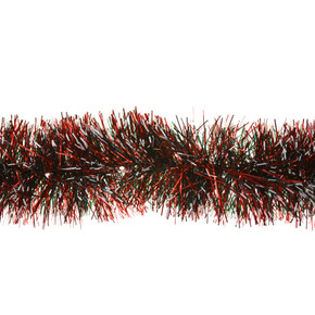 3 x 2M 6 Ply Coloured Snow Tipped 11cm Tinsel Garland RED