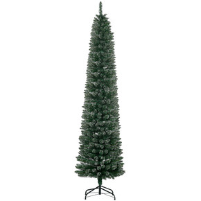 7.5FT Artificial Snow Dipped Christmas Tree Home Decoration Green HOMCOM