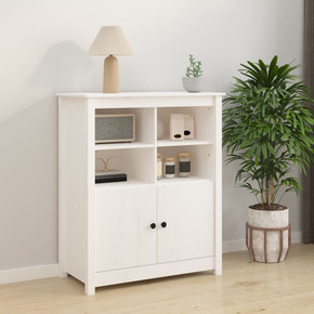 vidaXL Sideboard White 83x41.5x100 cm Solid Wood Pine