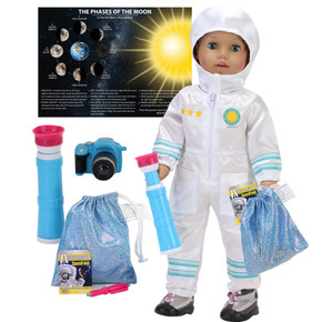 8 Piece Astronaut Space Suit Outfit for 18" Baby Dolls,