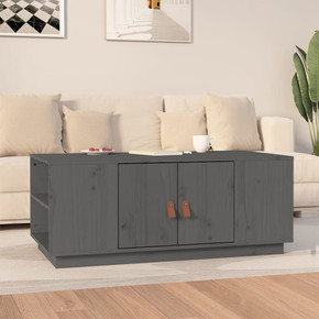 vidaXL Coffee Table Grey 100x50x41 cm Solid Wood Pine
