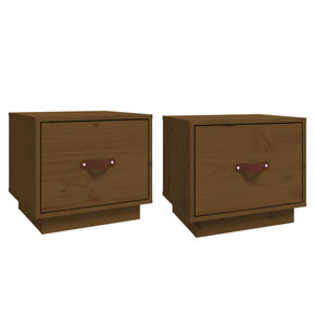 vidaXL Bedside Cabinets 2 pcs Honey Brown 40x34x35 cm Solid Wood Pine