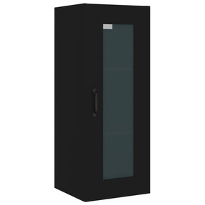 vidaXL Hanging Wall Cabinet Black 34.5x34x90 cm