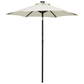 Parasol with LED Lights - 200x211cm - Aluminium - sand,green,anthracite,taupe,bordeaux red,terracotta,black,azure blue