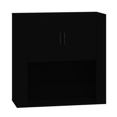 Wall Cabinet Black 80x33x80 cm Engineered Wood