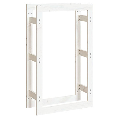 Firewood Rack White 60x25x100cm