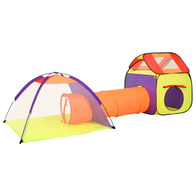 VidaXL Children Play Tent Multicolour - 3-in-1 play tent, house tent, and tunnel design for kids' imaginative play