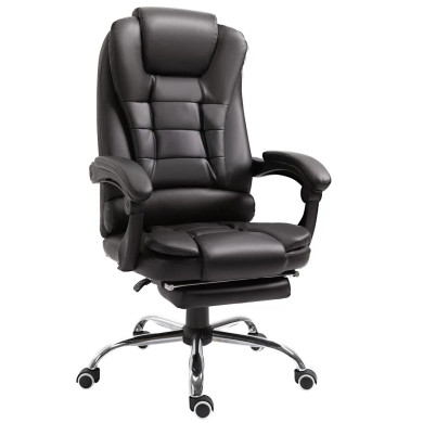 High Back Executive Office Chair Reclining Computer Chair w/ Swivel Wheel Brown