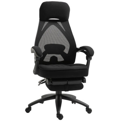 Swivel Office Chair Recliner Lunch Break Chair Adjustable Height w/ Footrest