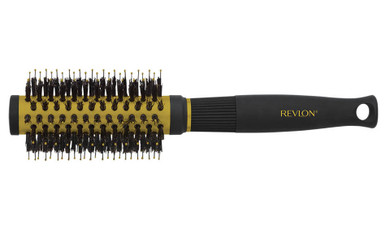 Revlon Ionic Ceramic Curls & Flips Small Round Barrel Blow Dry Hair Brush Nano Anti Bacterial Technology