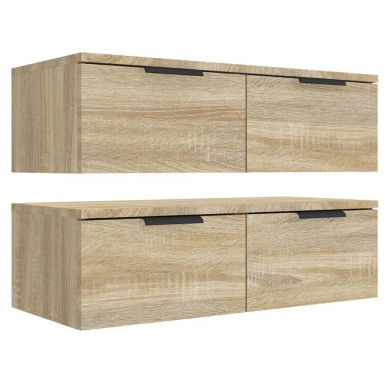 Wall Cabinets 2 pcs Sonoma Oak 68x30x20 cm Engineered Wood