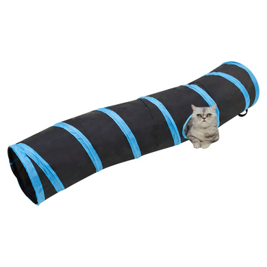 S-shaped Cat Tunnel Black and Blue 122 cm Polyester