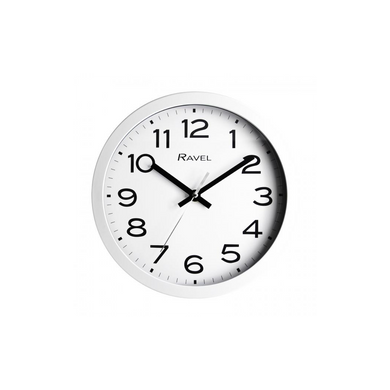 Ravel 25cm White Dial White Wall Clock R.WC.25.4