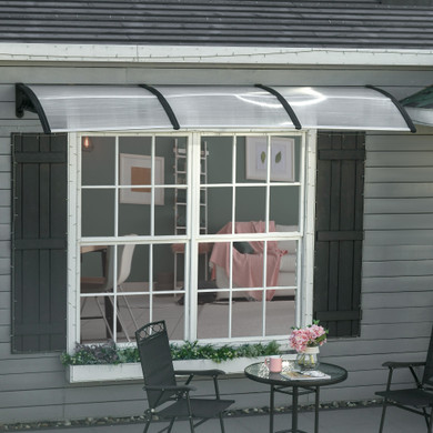 Front Door Canopy, Outdoor Awning, 300 x 100cm Rain Shelter Clear 300x100