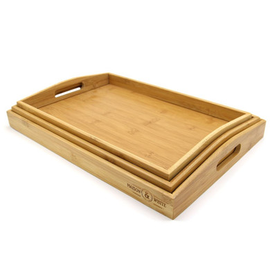 Bamboo Serving Trays - Set of 3 | M&W