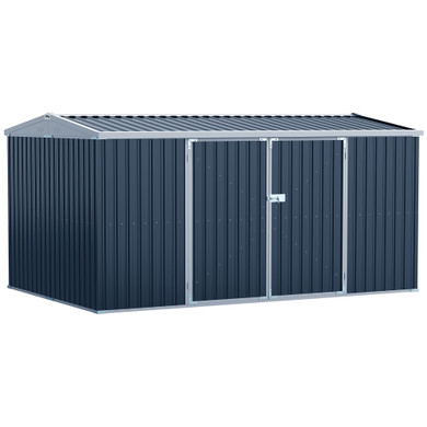 Outdoor Garden Storage Shed Steel Tool Storage Box for Backyard Grey Outsunny