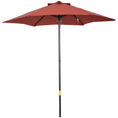 2m Parasol Patio Umbrella, Wine Red