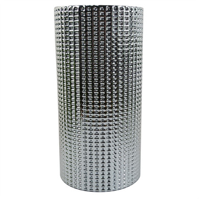 30cm Silver Dot Glass Vase