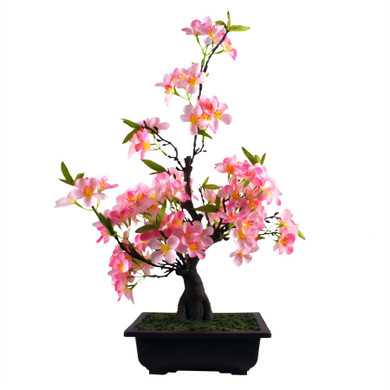 60cm Artificial Pink Blossom Bonsai Tree