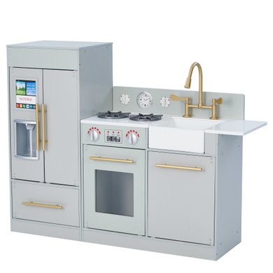 Large Wooden Kitchen Toy Play Kitchen With Ice Maker