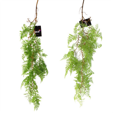 100cm Artificial Hanging Maidenhair Fern Plant Dark Green