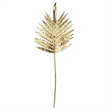 80cm Artificial Gold Palm Leaves Gold Ombre Glass Vase