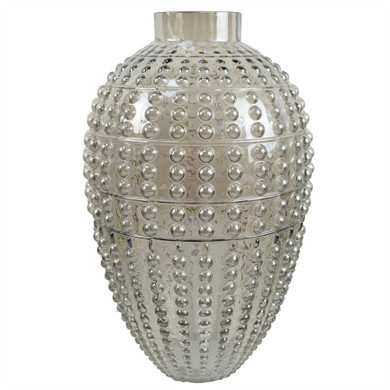 35cm Smoke Grey Bubble Vase