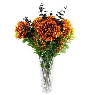 75cm Extra Large Reflex Chrysanthemum - Orange