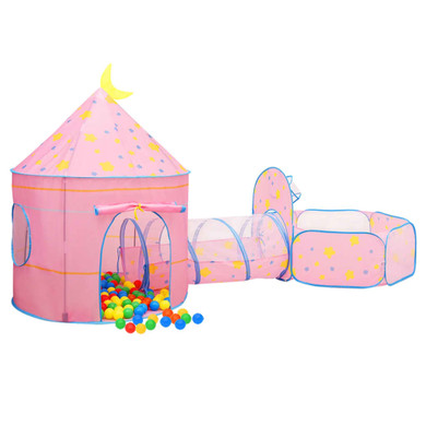 Children Play Tent with 250 Balls Pink 301x120x128 cm