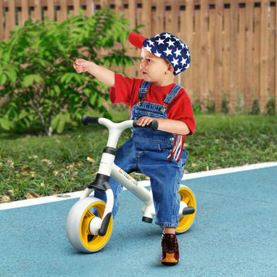 8" Baby Balance Bike w/ Adjustable Seat, Puncture-Free EVA Wheels - Orange