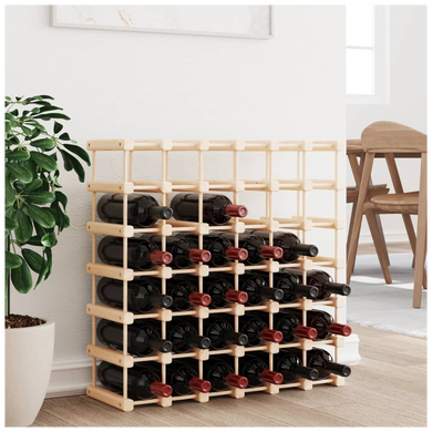 vidaXL Wine Rack for 42 Bottles 68.5x23x68.5 cm Solid Wood Pine