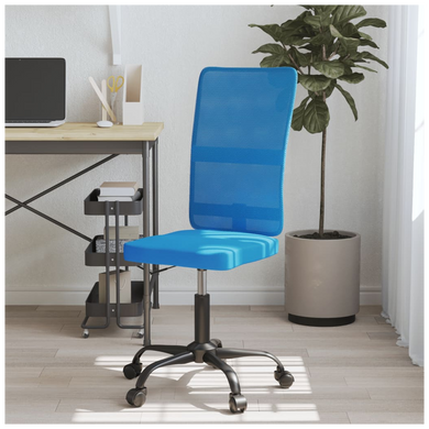 vidaXL Office Chair Blue Mesh Fabric
