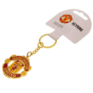 Manchester United FC Keyring - Metal Crest Shape, Official Licensed Product