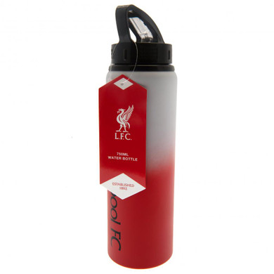 Liverpool FC Aluminium Drinks Bottle XL with Vibrant Fade Design and Liverbird Crest - Officially Licensed - 750ml Capacity