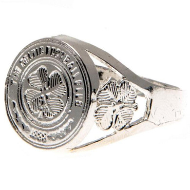 Celtic FC Silver Plated Crest Ring Small