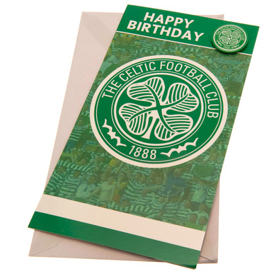 Celtic FC Birthday Card & Badge