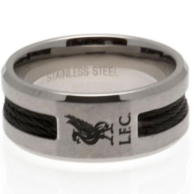 Liverpool FC Black Inlay Ring Medium