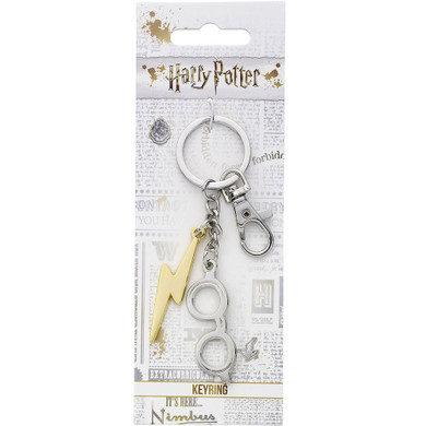 Harry Potter Charm Keyring Lightning Bolt & Glasses