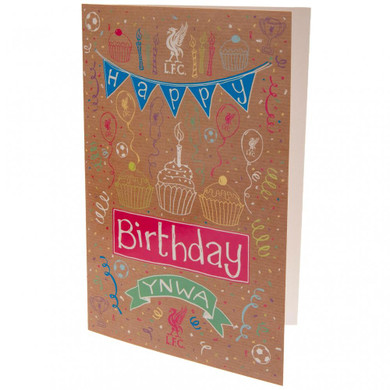 Liverpool FC Birthday Card Girl