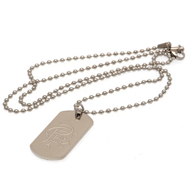 Rangers FC Engraved Dog Tag & Chain