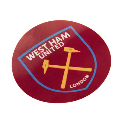 West Ham United FC Single Car Sticker CR