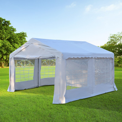  Gazebo Marquee Party Tent, Steel Frame-White