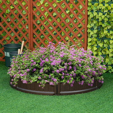 123x123x21cm Raise Garden Bed Round Planter Box Above Ground Easy Assembly