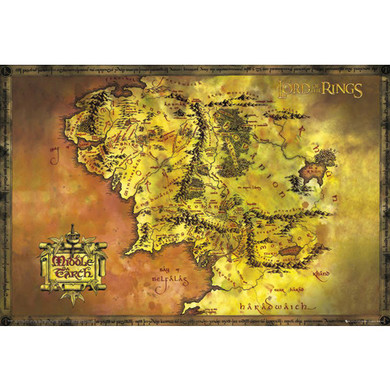 The Lord Of The Rings Poster Map 274