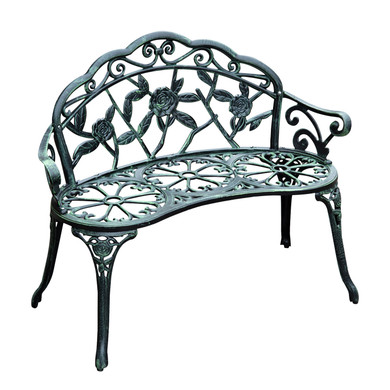 Cast Aluminium Garden Bench Patio Chair 