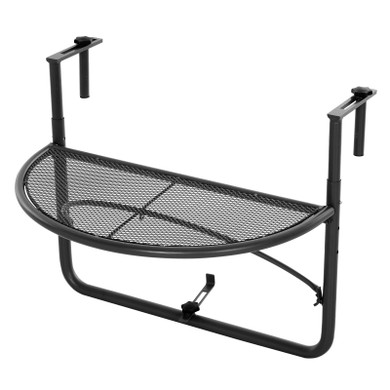 Outsunny Hanging Rail Table, 60Lx45Wx50H cm-Black 
