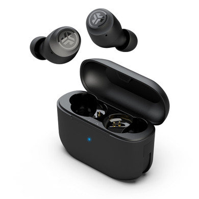 JLab Go Air Pop True Wireless Earbuds, Headphones In Ear, Bluetooth Earphones with Microphone, Wireless Ear Buds, TWS Bluetooth Earbuds with Mic, USB Charging Case, Dual Connect, EQ3 Sound, Black - 1710687725